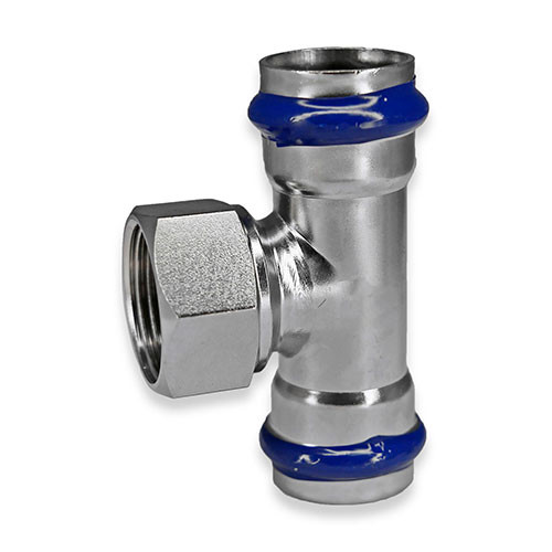 Пресс-тройник Zeissler ф22х3/4" ВПр-ВР из нержавеющей стали
