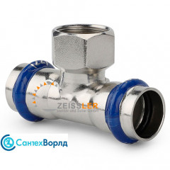 Пресс-тройник Zeissler ф42х1" ВПр-ВР из нержавеющей стали