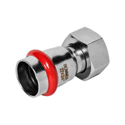 Пресс-соединитель НГ Rommer ф22х1/2" ВПр-ВР нержавеющая сталь