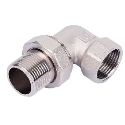 Американка угловое никелированное Zeissler 1/2" ВР х 1/2" НР уплотнение под гайкой o-ring кольцо