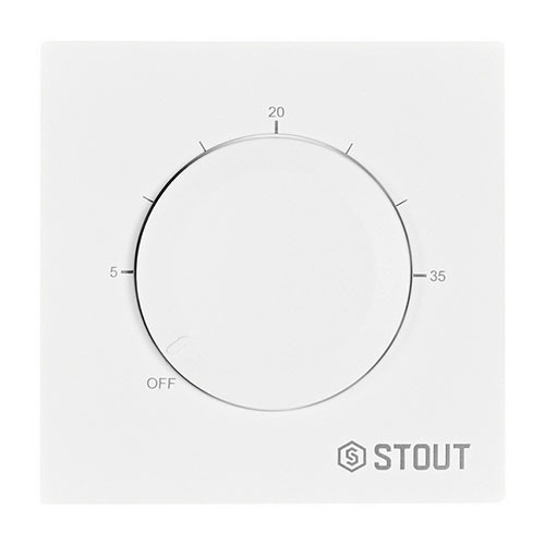 Термостат теплого пола Stout 220В/3A белый