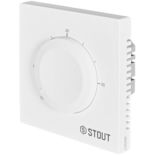 Термостат теплого пола Stout 220В/3A белый