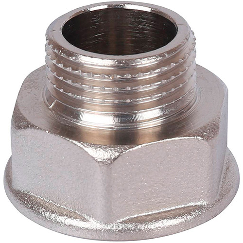 Переходник никелированный Stout 1"х3/4" под ключ ВР-НР
