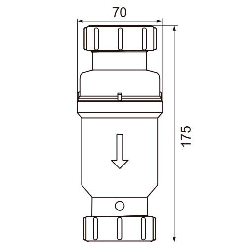 Сифон сухой с функцией обратного клапана ф1 1/2"х40мм Zeissler