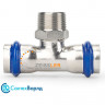 Пресс-тройник Zeissler ф42х1/2" ВПр-НР из нержавеющей стали