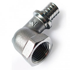 Уголок HillMan ф16 мм х ВР 1/2" никелированный