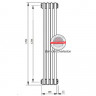 Радиатор Zehnder Charleston RAL 9217 черный matt 2180/4 с боковой подводкой