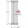 Радиатор Zehnder Charleston RAL 9217 черный matt 2180/6 с боковой подводкой