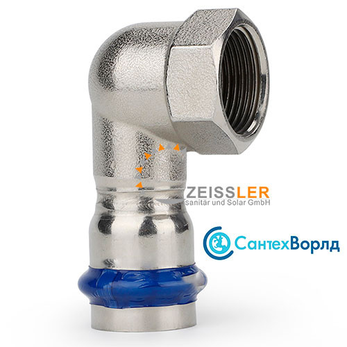 Пресс-угольник Zeissler ф35х1 1/4" ВПр-ВР из нержавеющей стали