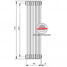 Радиатор Zehnder Charleston RAL 9217 черный matt 3180/8 с боковой подводкой 