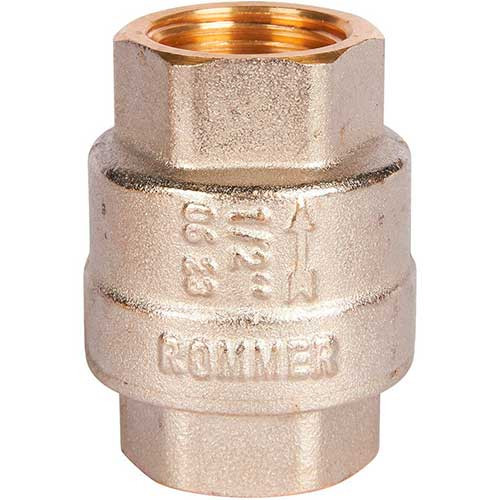 Клапан обратный пружинный 1/2" Rommer с металлическим седлом