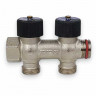 Коллектор на 2 контура никелированный 3/4"х3/4" Zeissler регулируемый