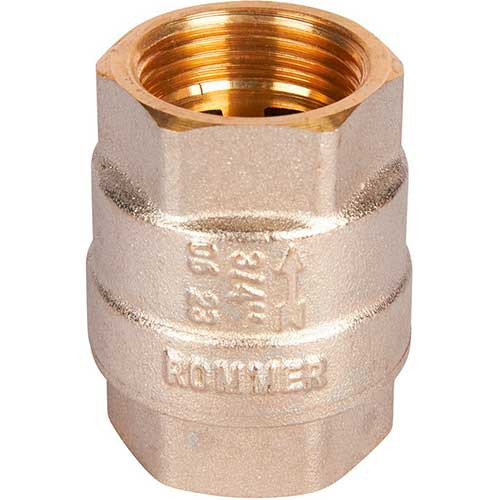 Клапан обратный пружинный 3/4" Rommer с металлическим седлом