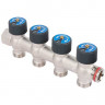 Коллектор на 4 контура никелированный 3/4"х3/4" Zeissler регулируемый