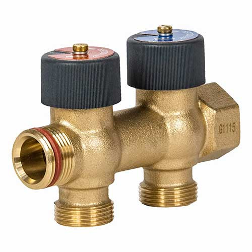 Коллектор на 2 контура бронза 3/4"х3/4" Zeissler регулируемый