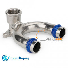 Пресс-водорозетка Zeissler ф15х1/2" ВПр-ВР проходной из нержавеющей стали