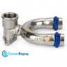 Пресс-водорозетка Zeissler ф15х1/2" ВПр-ВР проходной из нержавеющей стали