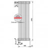 Радиатор Zehnder Charleston Completto RAL 9217 черный matt 2180/10 с нижним подключением