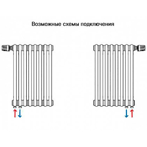 Трубчатый радиатор Rifar Tubog DV1 3057/20 нижнее подключение Антрацит