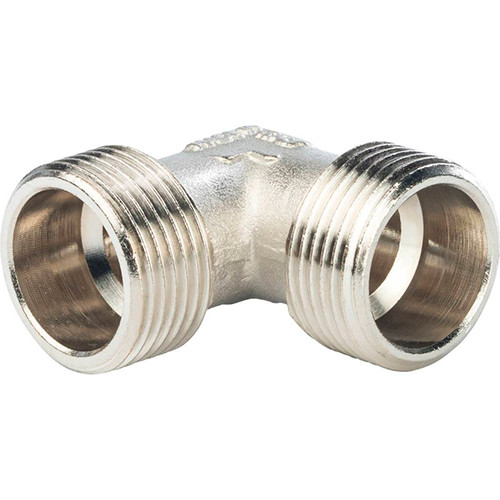 Угольник никелированный Stout 1/2" НР-НР