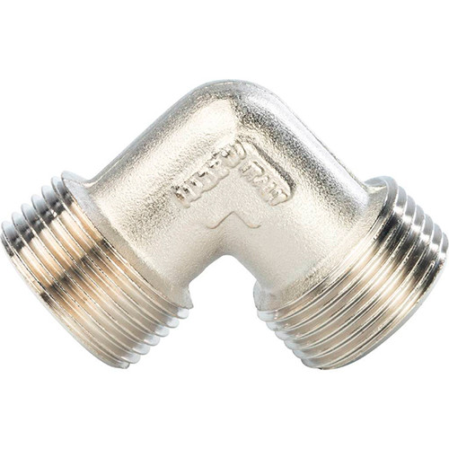Угольник никелированный Stout 1/2" НР-НР