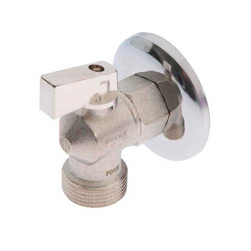 Кран шаровой угловой для стиральных машин Tim 1/2"х3/4" НН