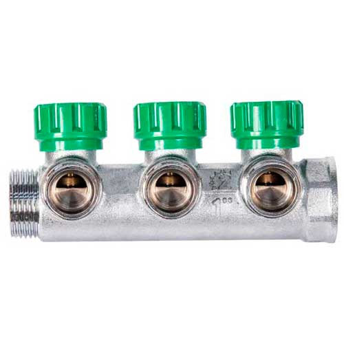 Коллектор на 3 контура 1"х3/4" Zeissler евроконус