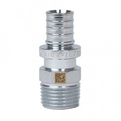 Переходник НР Рехау Therm S ф17x1/2" хромированная латунь