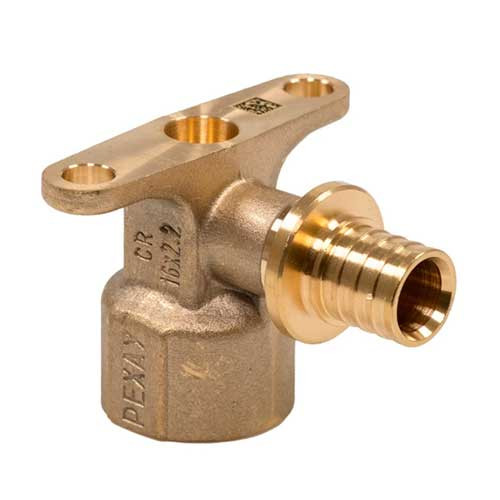 Угольник настенный ВР 16-Rp1/2" DZR латунь Рехау