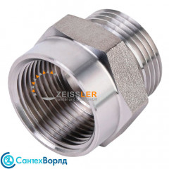 Муфта Zeissler НР-ВР ф3/4" нержавеющая сталь