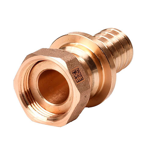 Переходник с накидной гайкой RX+ ф20-G3/4" Рехау бронза