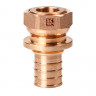 Переходник с накидной гайкой RX+ ф20-G3/4" Рехау бронза