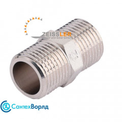 Ниппель усиленный Zeissler НР-НР ф1/2" никелированный