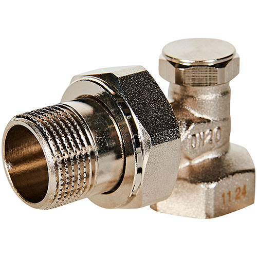 Клапан запорно-балансировочный угловой 3/4" ВР/НР Rommer
