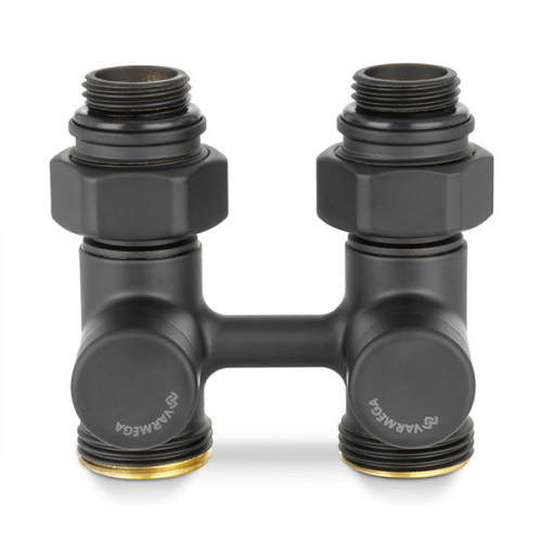 Узел нижнего подключения Varmega ф1/2"х3/4"EK прямой черный