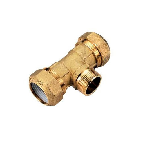 Тройник ПНД ф40х1 1/4"х40 НР Tiemme