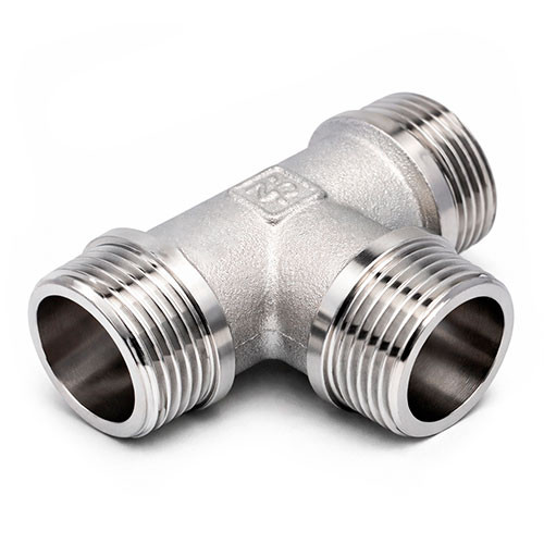 Тройник никелированный Zeissler 1 1/2" НР-НР