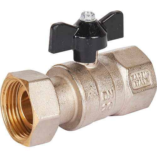 Кран шаровой прямой Stout с накидной гайкой НГ/ВР 1"х3/4"