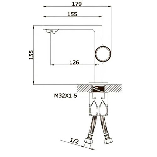Смеситель для раковины V323511F Vieir Lux белый матовый