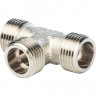 Тройник никелированный Stout 1/2" НР-НР-НР