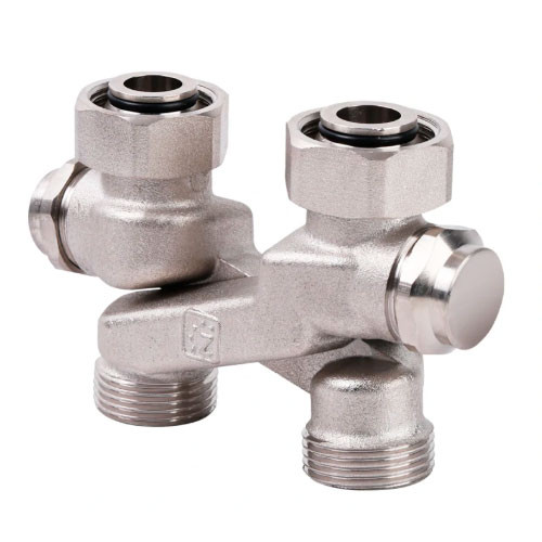 Узел с запорными клапанами Zeissler ф3/4"х3/4"EK прямой X-образный