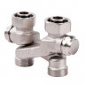 Узел с запорными клапанами Zeissler ф3/4"х3/4"EK прямой X-образный