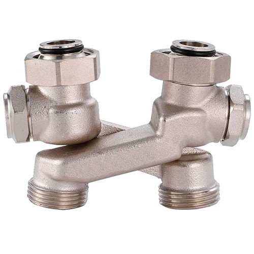 Узел с запорными клапанами Zeissler ф3/4"х3/4"EK прямой X-образный