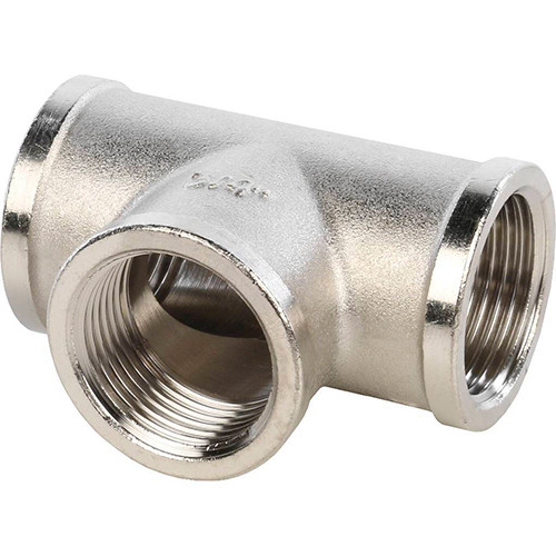 Тройник никелированный Stout 1/2" ВР-ВР-ВР