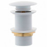 Донный клапан без перелива click-clack ф1 1/4" НР Vieir белый