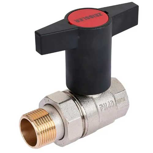 Кран шаровой Zeissler 1" НВ американка с пластмассовым маховиком