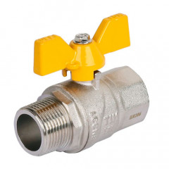 Кран шаровой Tim Вр/Нр ф3/4" для газа бабочка