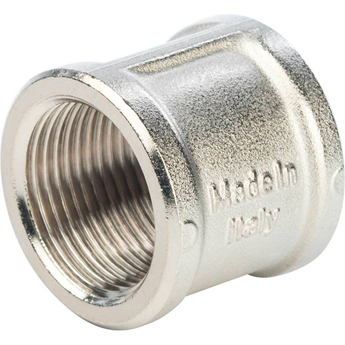 Муфта никелированная Stout 1/2" ВР-ВР