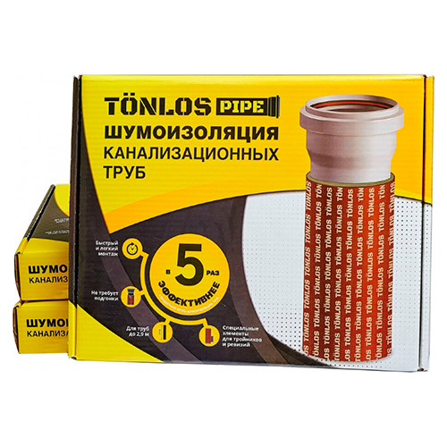 Шумоизоляция канализационных труб Tonlos Pipe