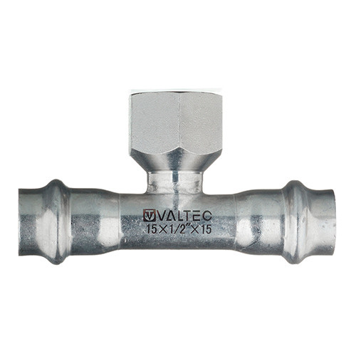 Пресс-тройник ВР ф18х1/2" Valtec нержавеющая сталь